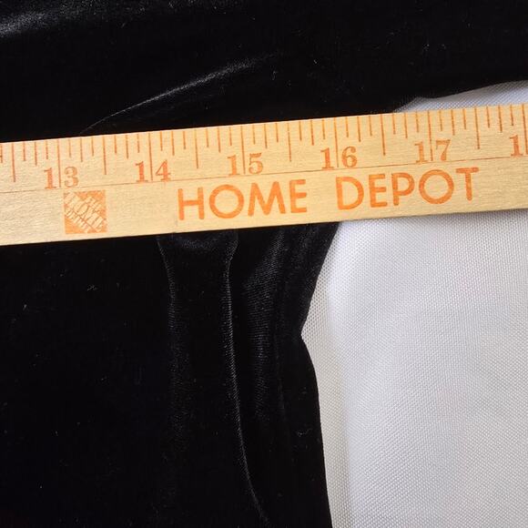 Vtg Black Velvet Top Whimiscal Dark Fairy Gothic Holiday Shimmer Whimisygoth MP - Picture 11 of 13